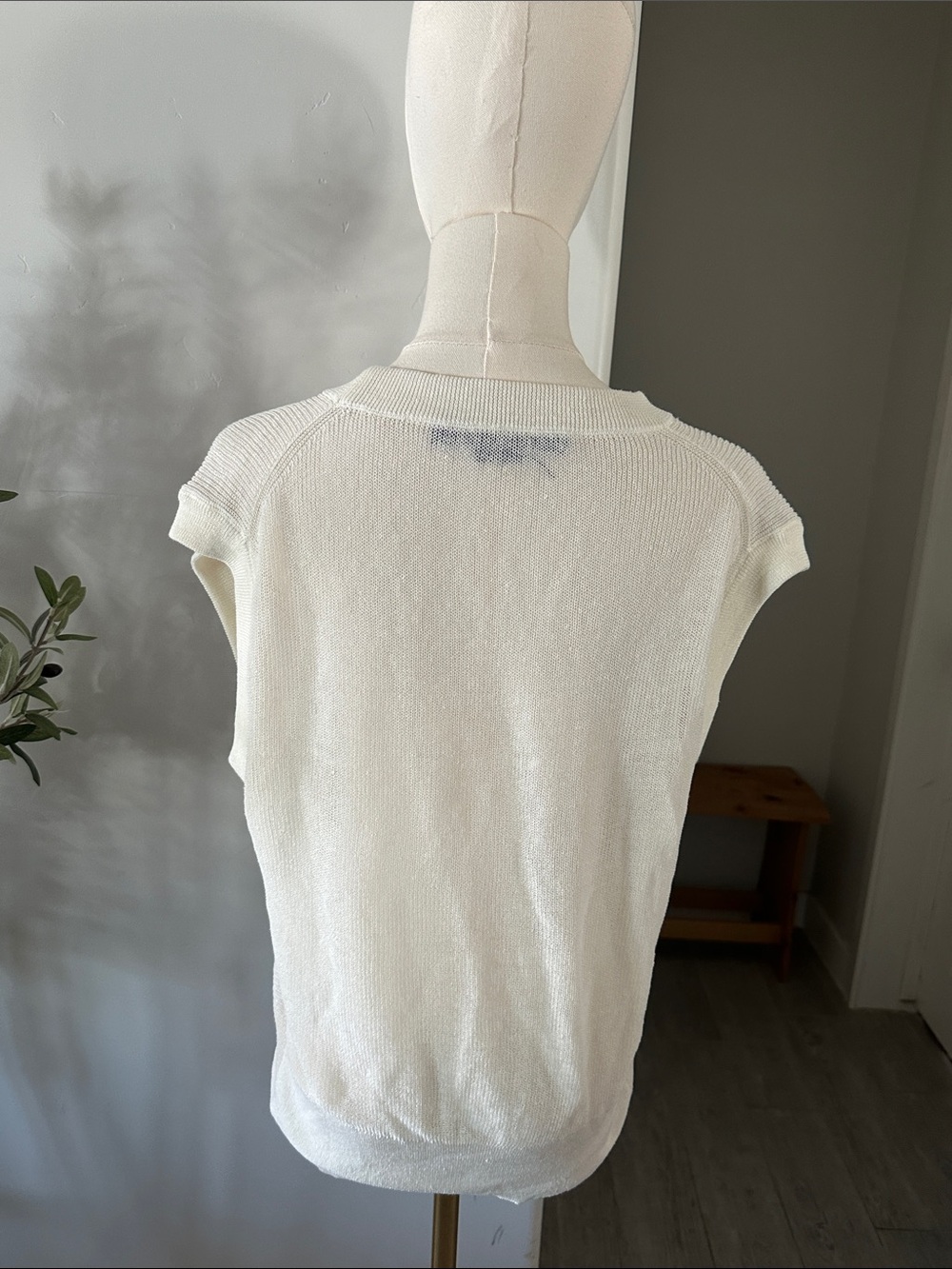 Veronica Beard Kellen Ivory Linen Blend Tank New! - Picture 12 of 14